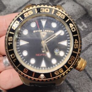 Invicta Neptune Black and Gold Watch